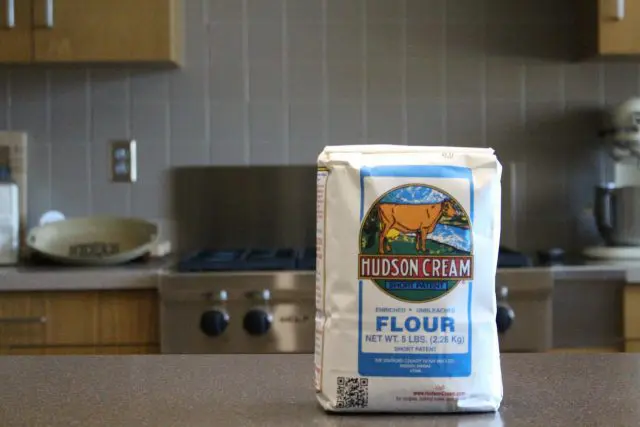 Hudson Cream Flour waiting to be used in a kitchen