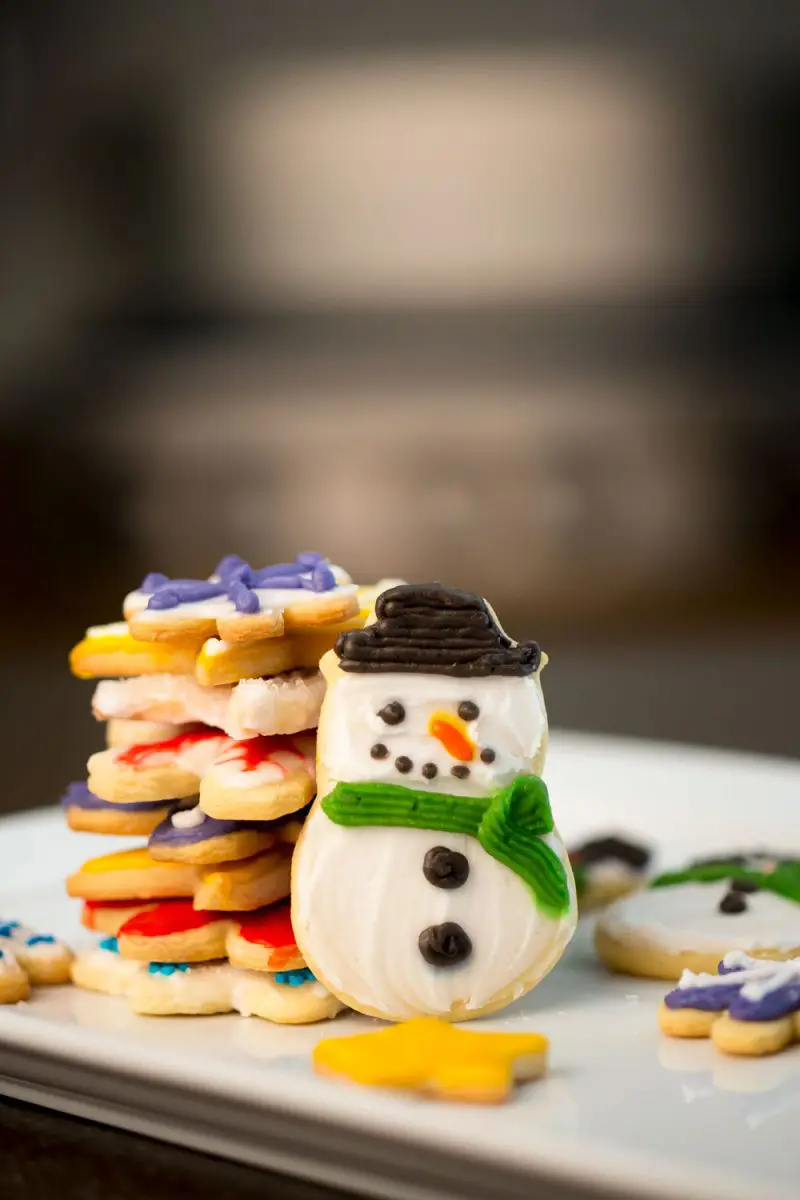 Homemade holiday sugar cookies in all different shapes and sizes
