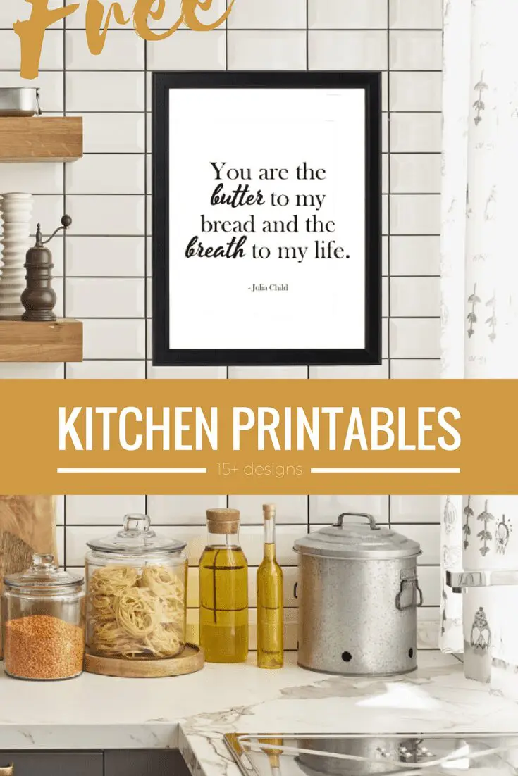 Free kitchen printables