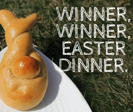 This twist bunny is the easiest and best Easter rolls shape.