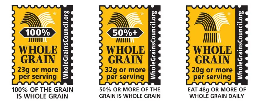 Image: Whole grain stamps.