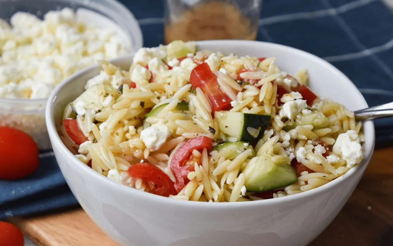 Greek Orzo Salad.