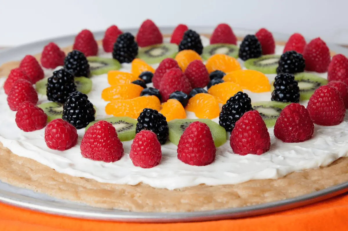 Photo: Fruit dessert pizza.