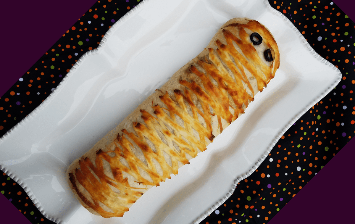 Photo: Mummified Cheeseburger Roll-up.