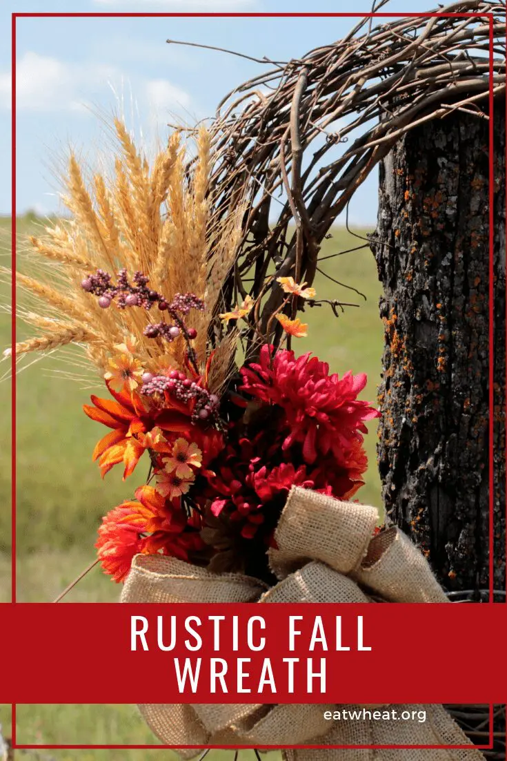 Rustic fall wheat wreath | eatwheat.org