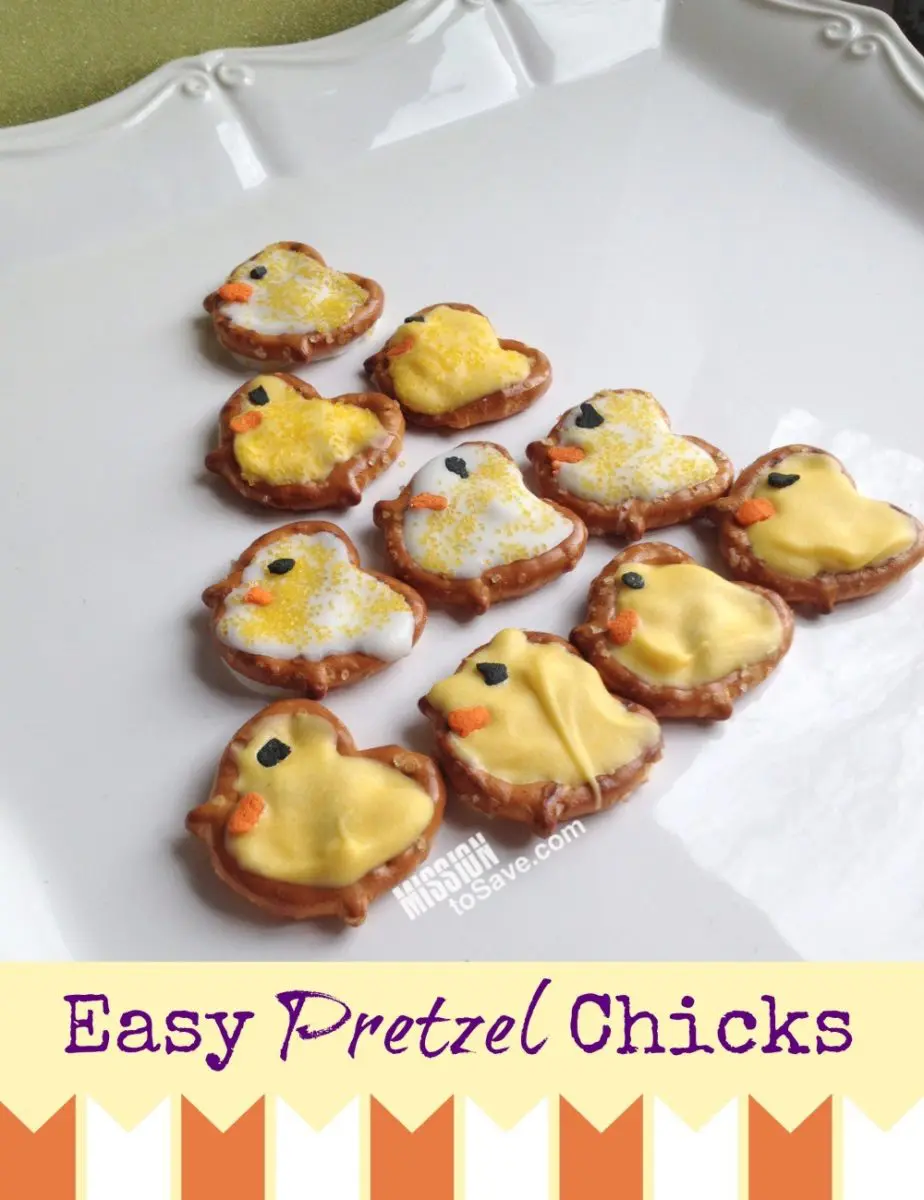 Easy Pretzel Chicks at Mission to Save | Easter Menu Ideas