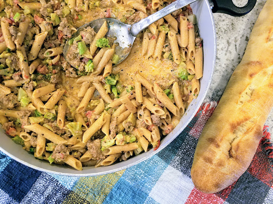 Italian Pasta Skillet with Tomato Cream Sauce