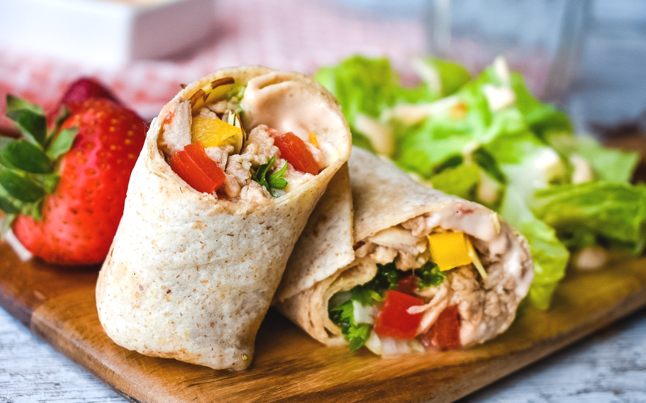Asian Chicken Wraps.