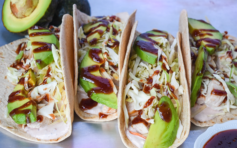 Raspberry Chipotle Chicken Tacos