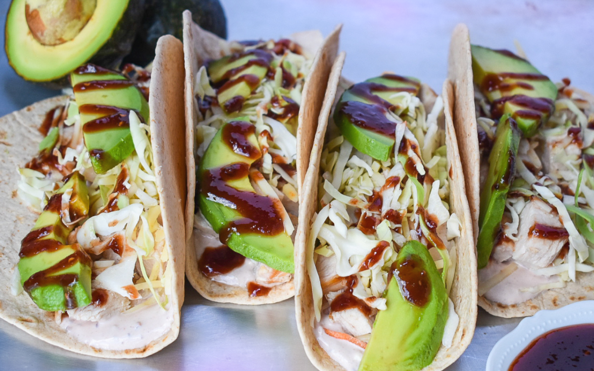 Raspberry Chipotle Chicken Tacos