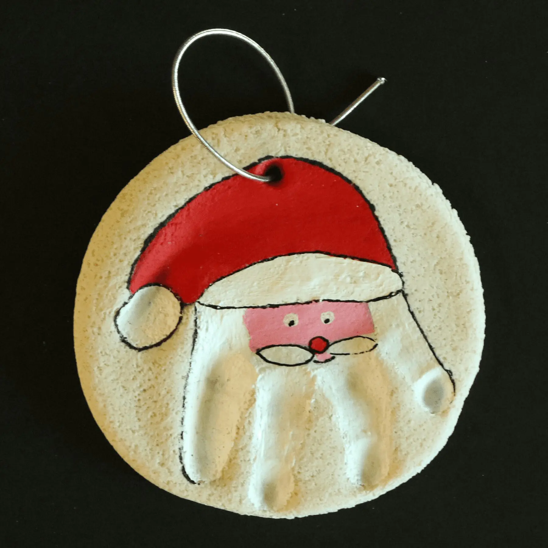 Photo: Salt Dough Handprint Ornament - Santa.