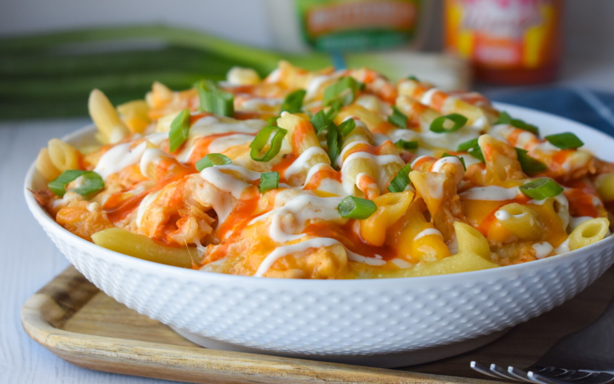 Photo: Buffalo Chicken Pasta Bake.