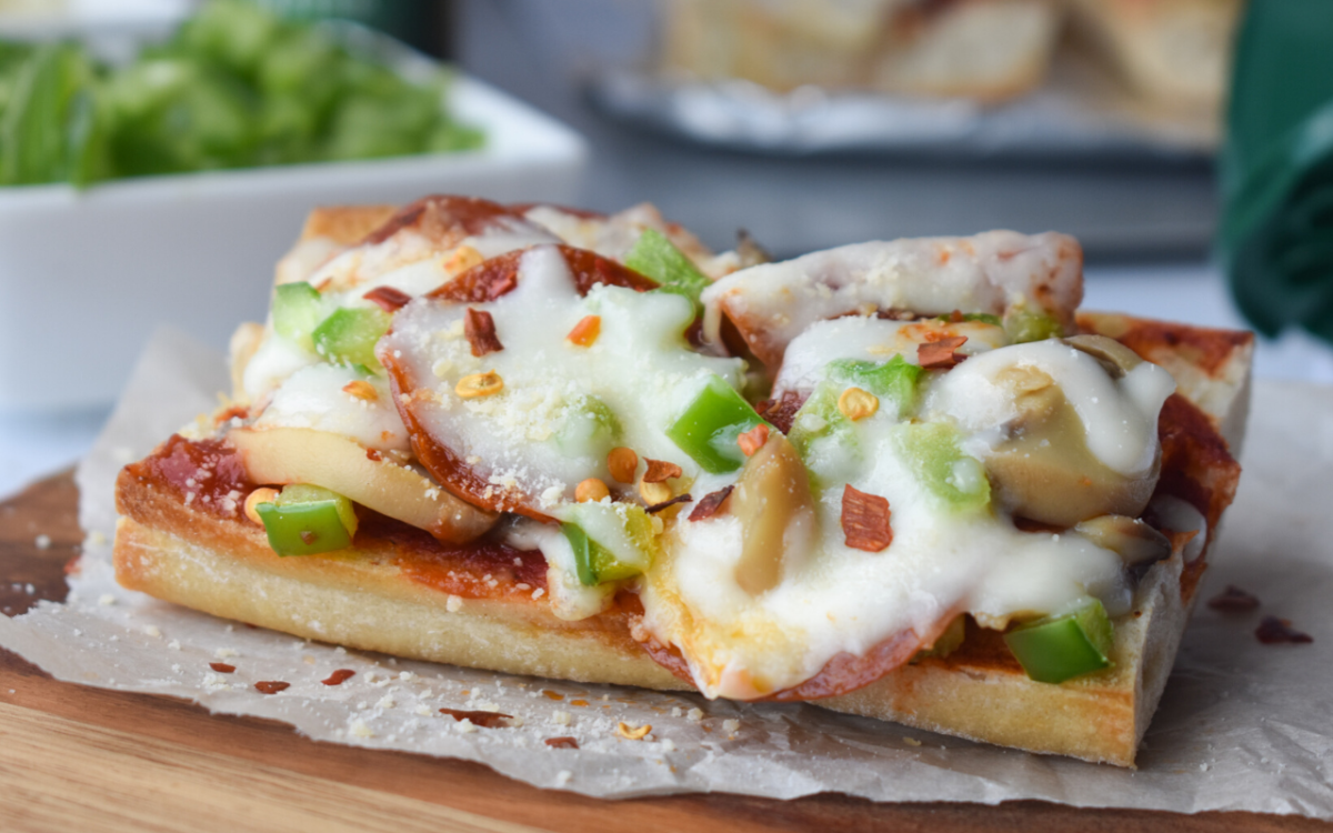 Photo: French Bread Pizza.