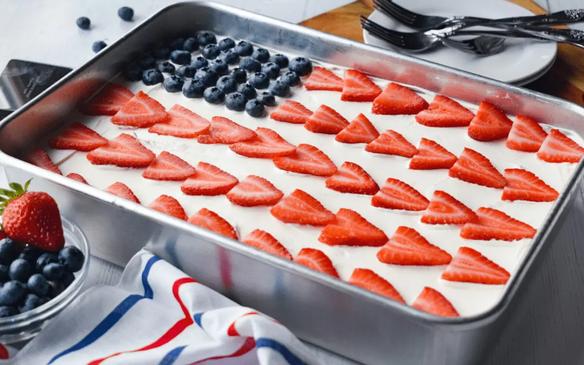 Image: Stars and Stripes Poke Cake.