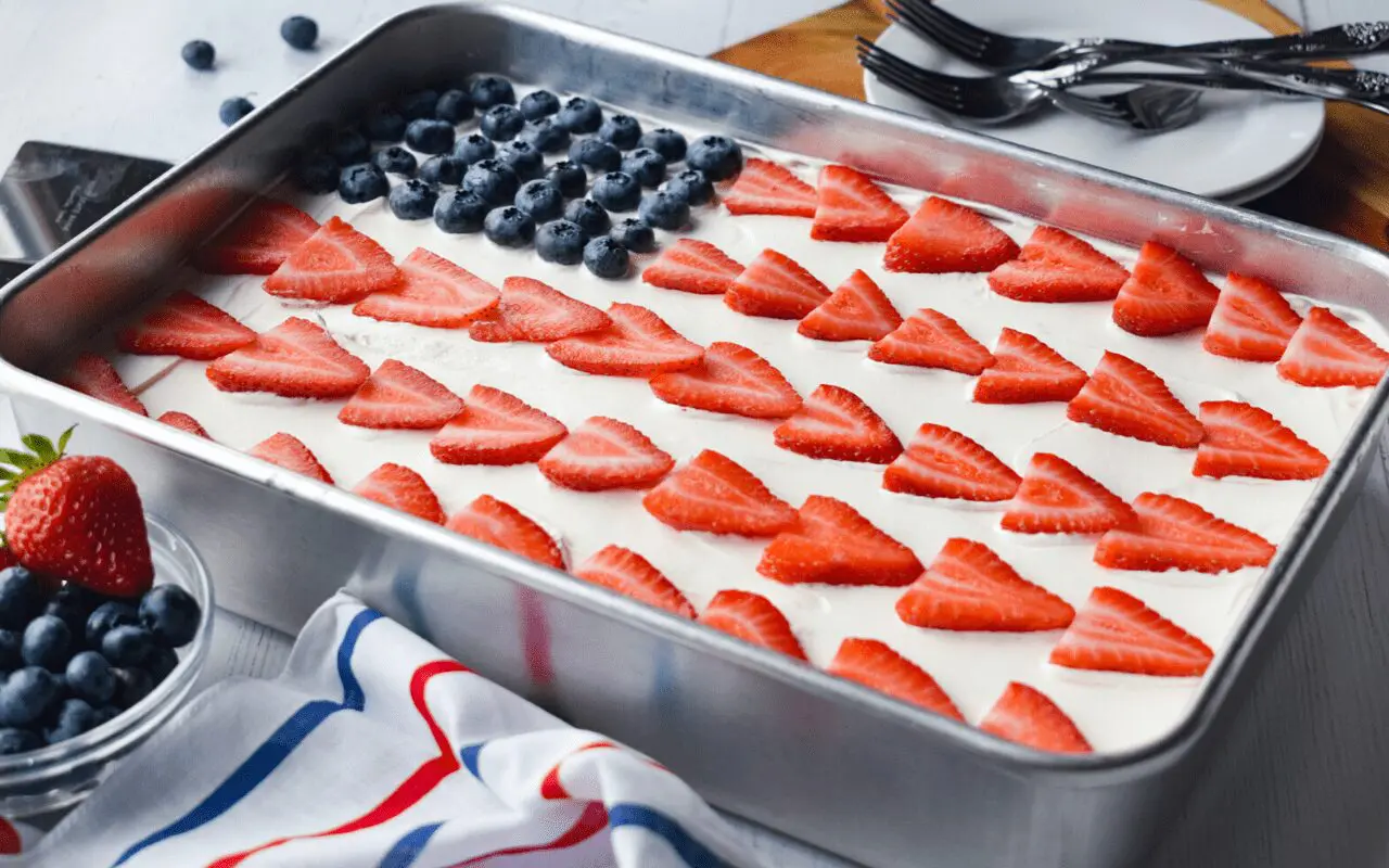 Image: Stars and Stripes Poke Cake.