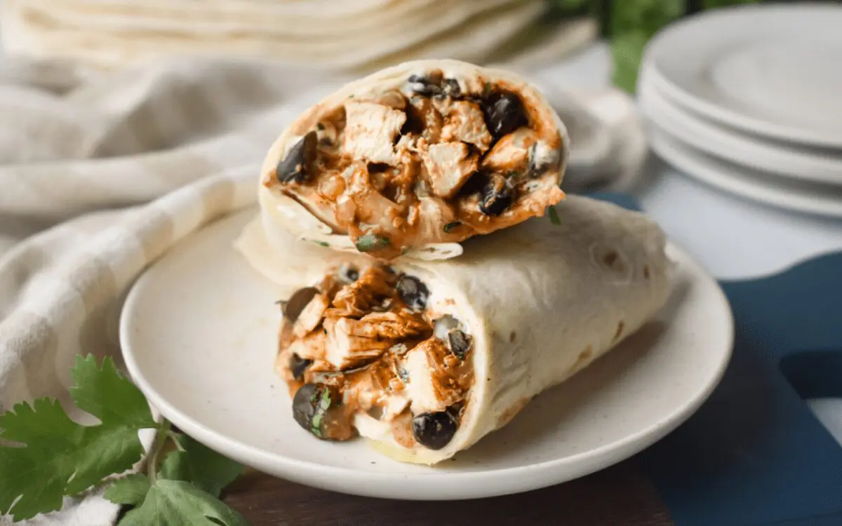 Image: Chicken and Black Bean Burritos.