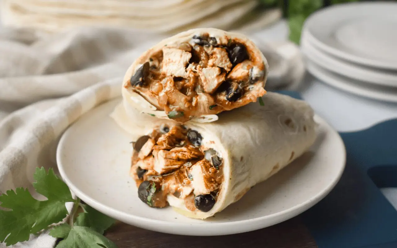 Image: Chicken and Black Bean Burritos.