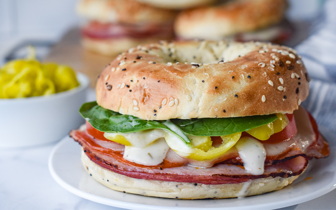 Photo: Italian Bagel Sandwich.