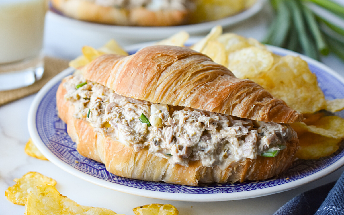 Photo: Tuna Salad Croissant Sandwich.