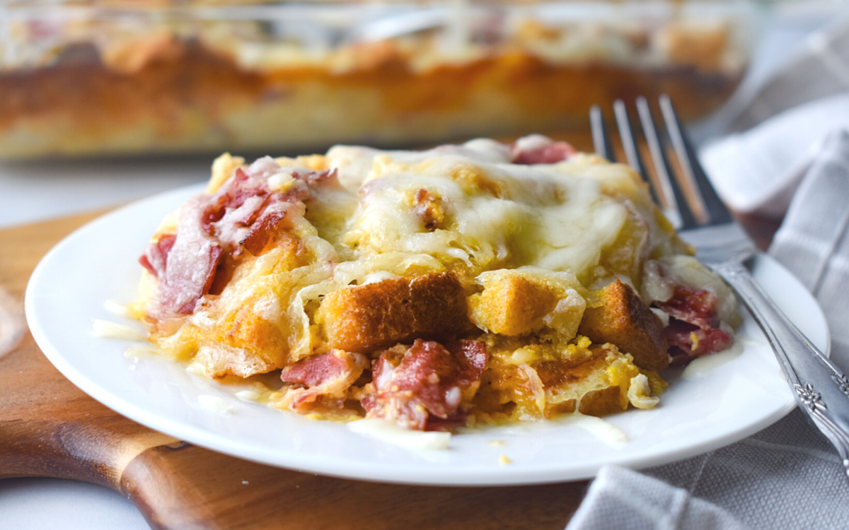 Photo: Reuben Bread Pudding.