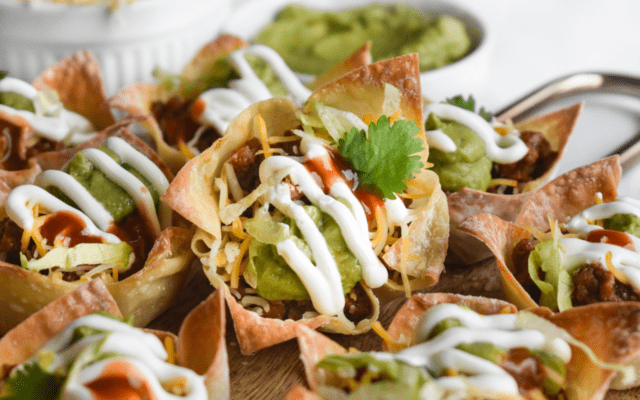 Photo: Mini Taco Salad Cups.