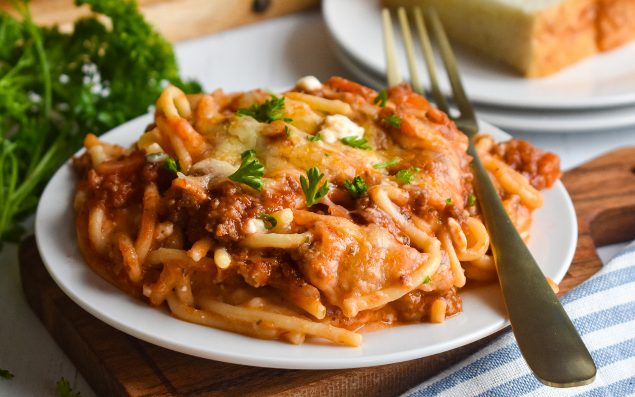 Photo: Cheesy Baked Spaghetti