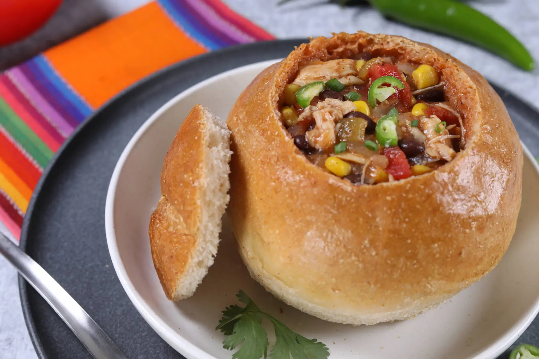 Photo: 15-Minute Chicken Enchilada Soup.