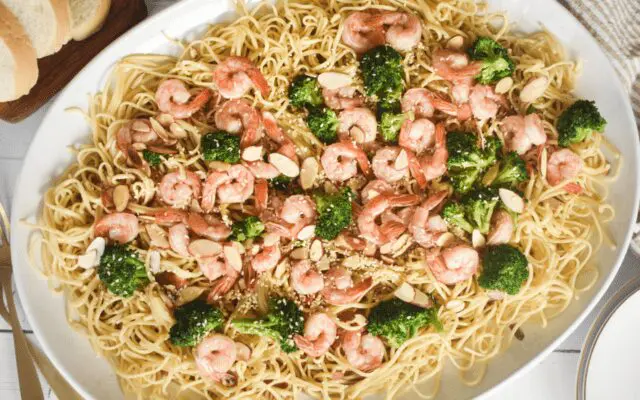 Image: Broccoli Shrimp Pasta.