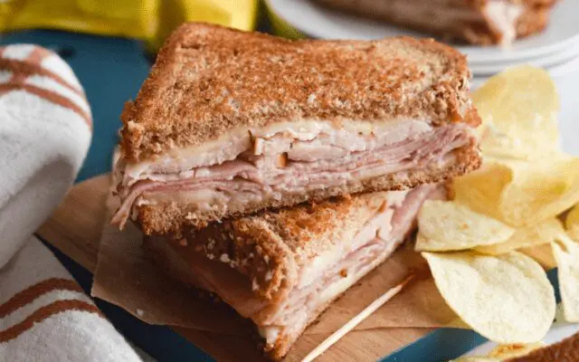 Photo: Grilled Turkey Cordon Bleu Sandwich.