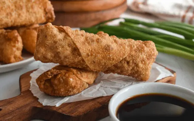 Image: Pork egg rolls.