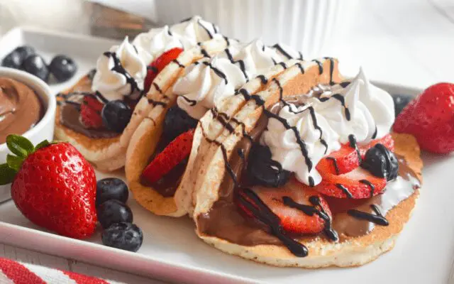 Photo: Breakfast Pancake Tacos.
