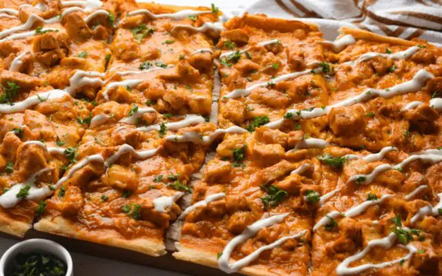 Image: Buffalo Chicken Pizza.