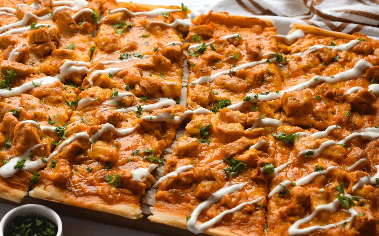 Image: Buffalo Chicken Pizza.