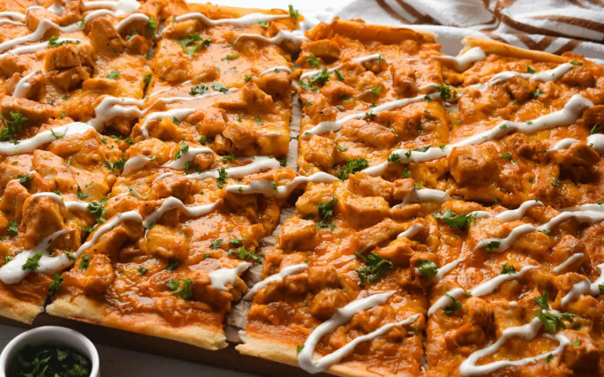 Image: Buffalo Chicken Pizza.
