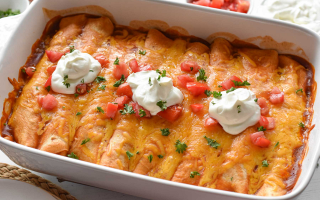 Image: Easy Cheesy Chicken Enchiladas.