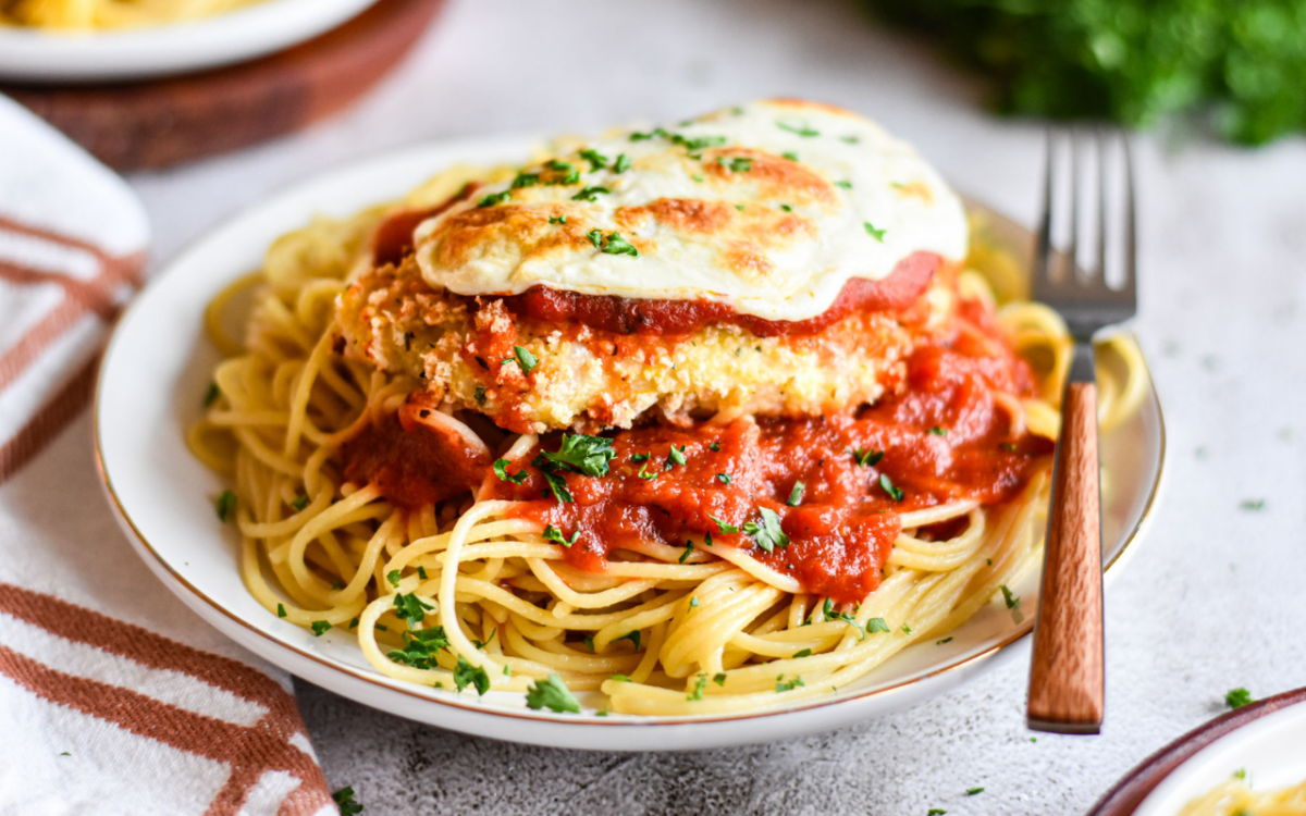 Air Fryer Chicken Parmesan.