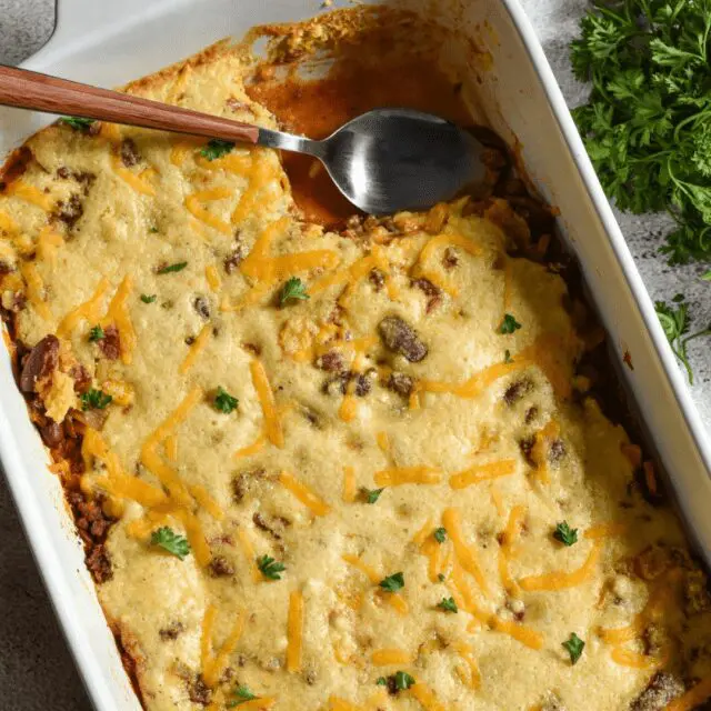 Image: Mexican Cornbread Casserole.