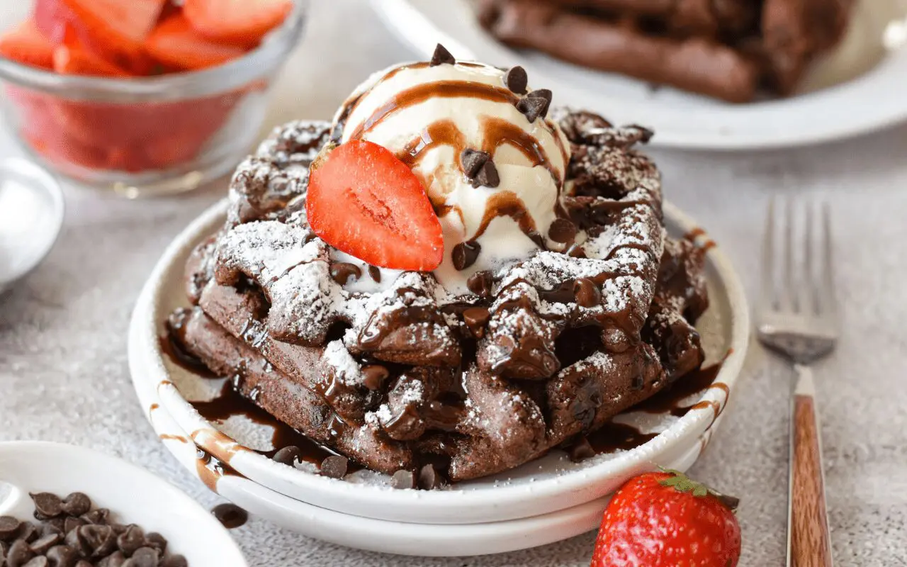 Image: Brownie Batter Waffles.