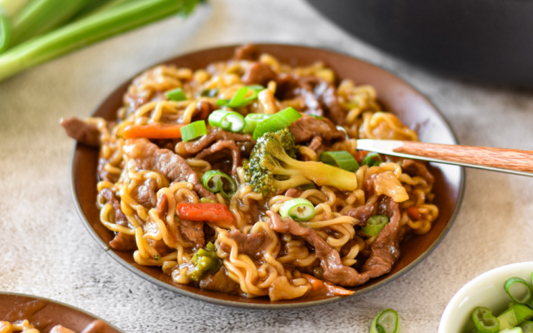 Image :Asian Beef and Noodles.