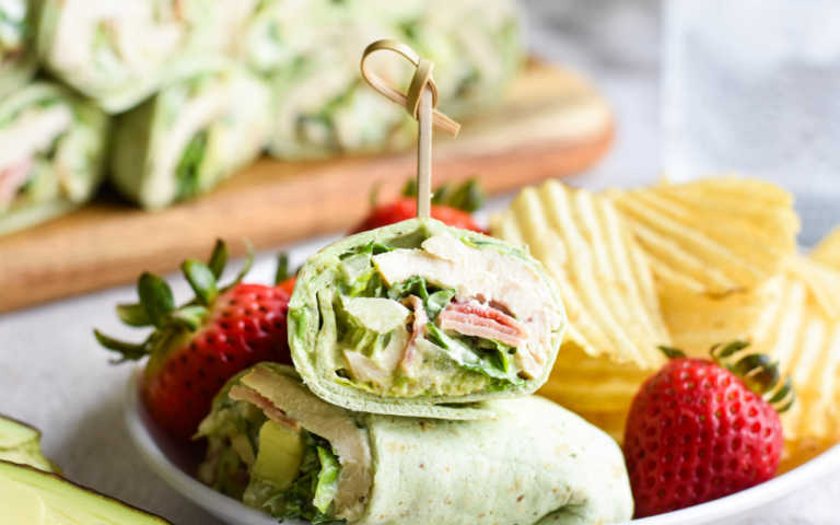 Image: Grilled Chicken Bacon Avocado Wrap.