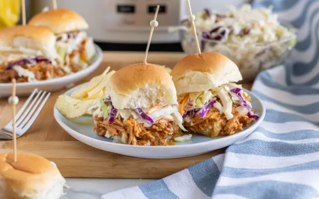 Hawaiian BBQ Chicken Sliders.