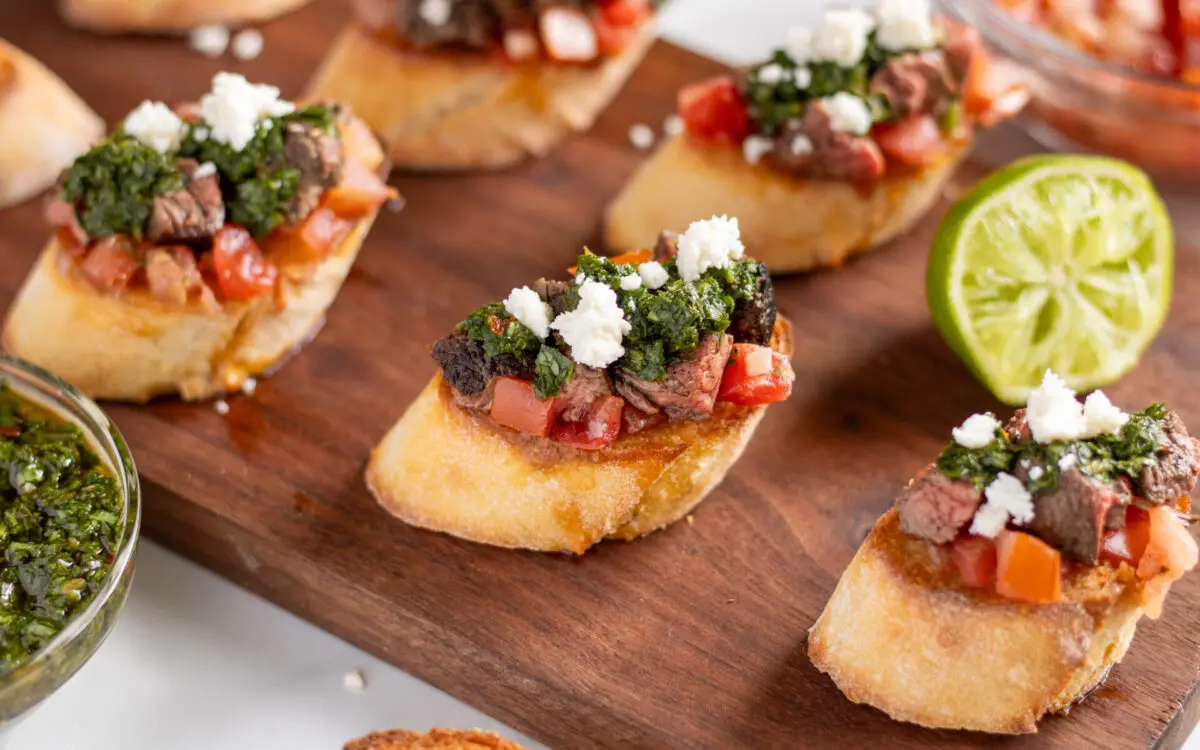 Photo: Easy Steak Bruschetta.