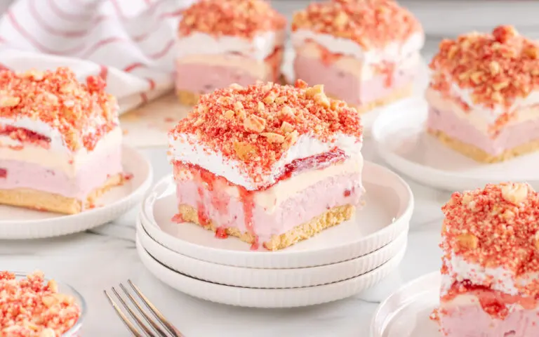 Strawberry Shortcake Ice Cream Dessert | Eat Wheat Strawberry Shortcake Ice Cream Dessert on a plate ready to be served.