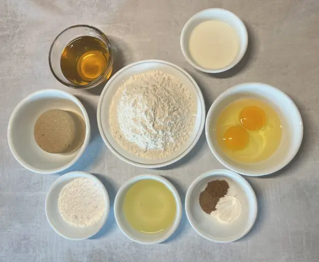 Ingredients for Honey Spice Bread. 