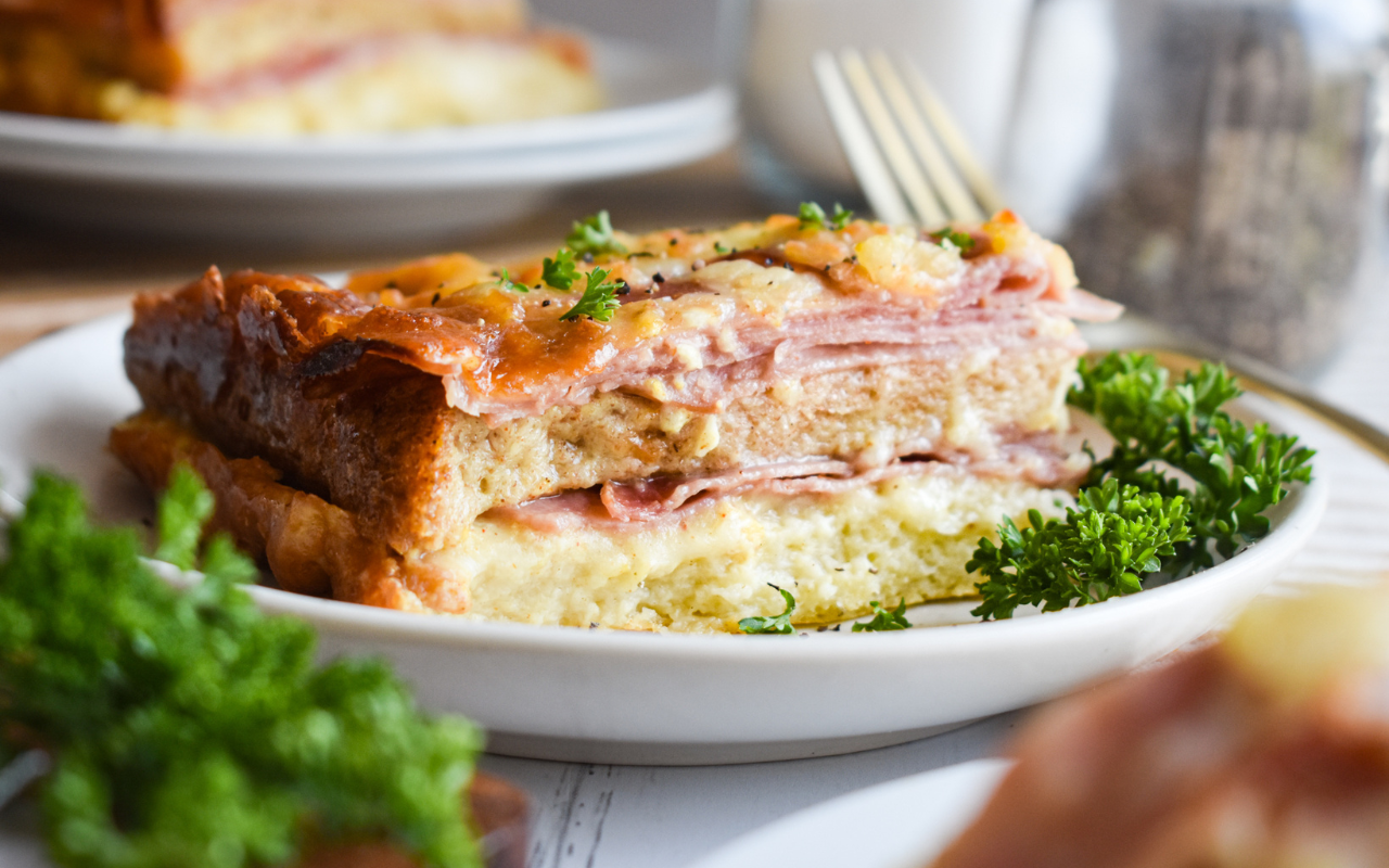 Photo: Ham & Swiss Breakfast Casserole.