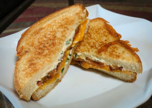 This jalapeño popper grilled cheese is sure to be a hit at your next backyard BBQ or surprise in-law visit. Keep this flavorful sandwich on hand when you need to quickly steal the show!