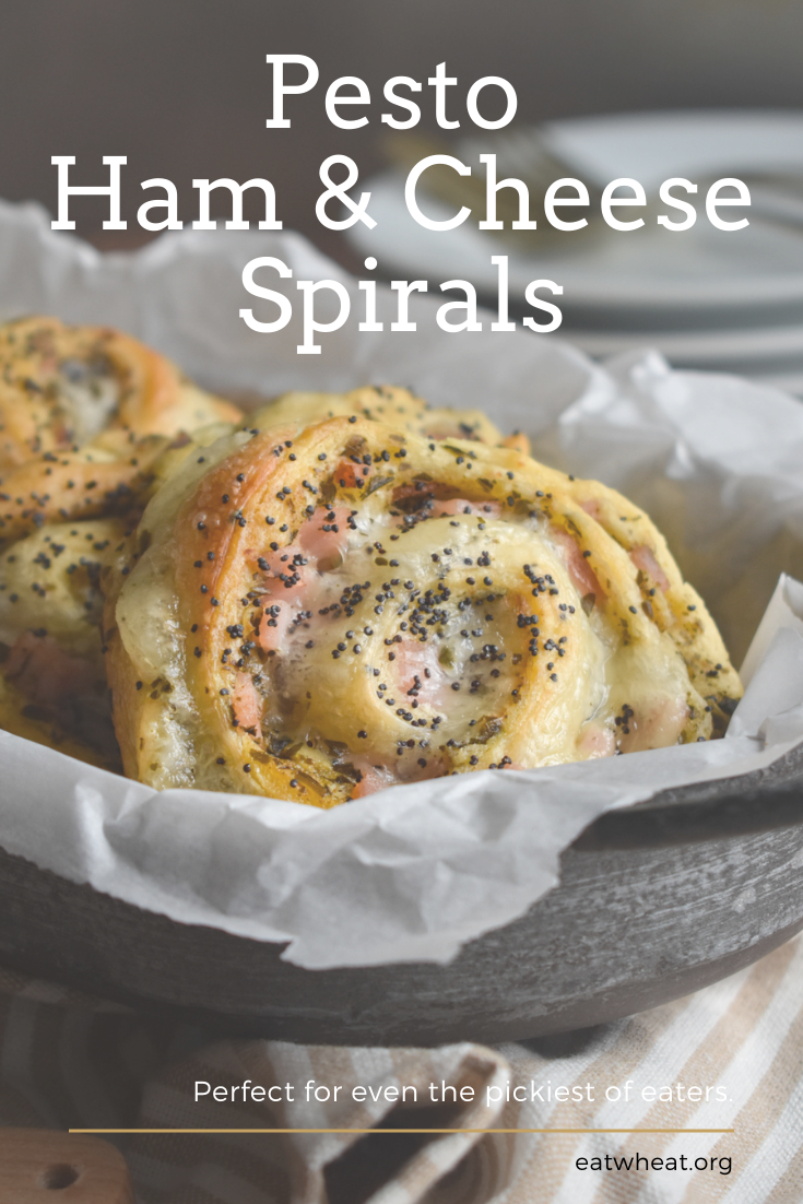 Image: Pesto Ham & Cheese Spirals.