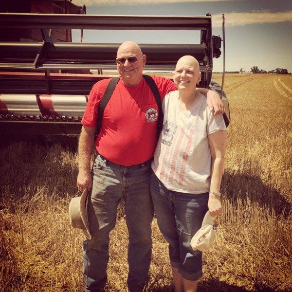 werner warriors stand in field showing off bald heads