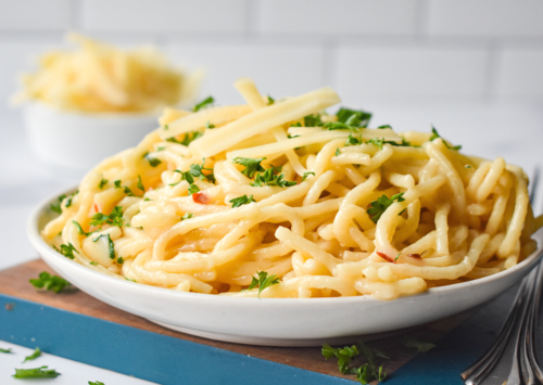 Photo: Parmesan and Garlic Buttered Spaghetti.
