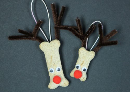 Dog biscuit reindeer ornaments | Make your own ornaments - DIY ready to hang on the Christmas Tree